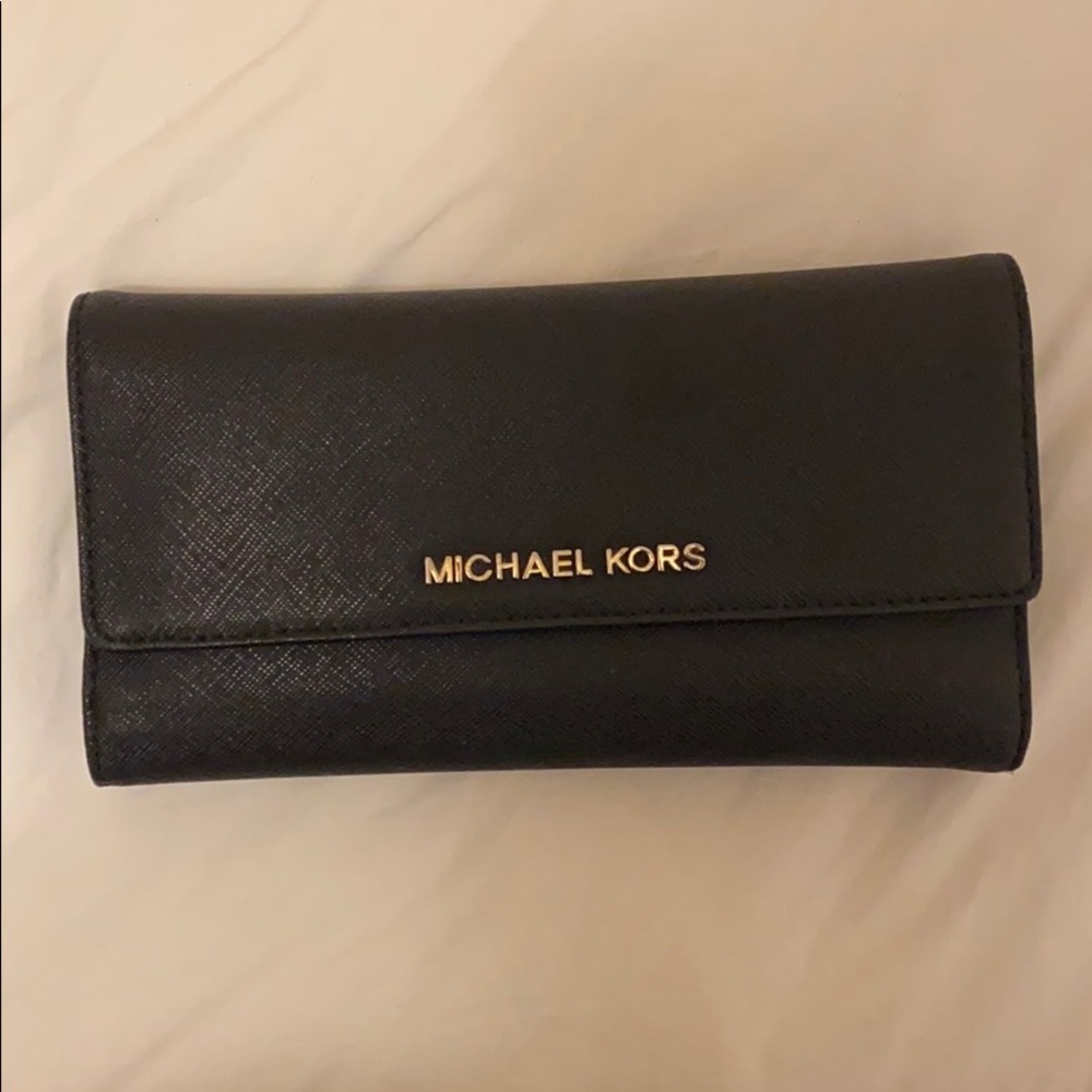 Michael Kors black Saffiano Wallet